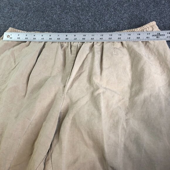 Eileen Fisher Woman Pants Womens 1X Tan Brown Wide Leg Linen Blend Boho Loose - Picture 7 of 12